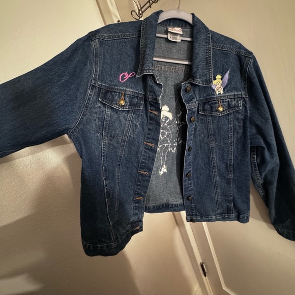 Disney Blue Denim Jacket with Tinkerbell and Pink Embroidery - Picture 6 of 6